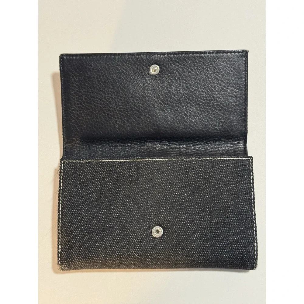Christian Dior Indigo Denim Wallet Purse Authentic BM - 1011